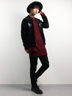 「unrelaxing（アンリラクシング）のアイテム（ジャケット/アウター）」を使った、RENさん（メンズ・176cm）の冬コーディネート