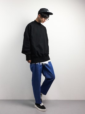 「CASPER JOHN AIVER（キャスパージョンアイバー）のアイテム（スウェット）」を使った、RENさん（メンズ・176cm）の冬コーディネート