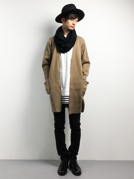 「ニットカーディガン」｜RENさん（メンズ・176cm・20代）の冬コーディネート