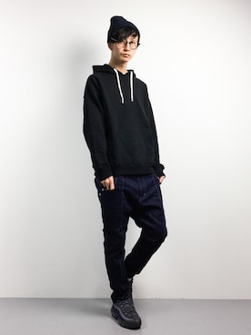 「mercibeaucoup,（メルシーボークー）のアイテム（パンツ）」を使った、RENさん（メンズ・176cm）の冬コーディネート