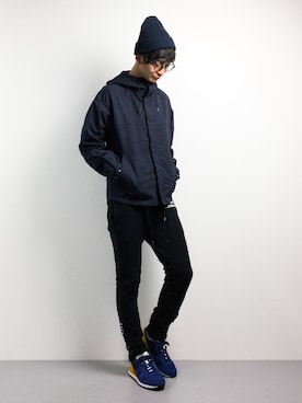 「MONKEY TIME（モンキータイム）のアイテム（ブルゾン）」を使った、RENさん（メンズ・176cm）の冬コーディネート