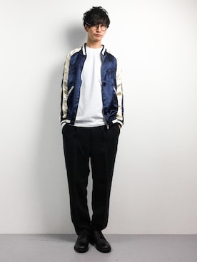 「unrelaxing（アンリラクシング）のアイテム（ジャケット/アウター）」を使った、RENさん（メンズ・176cm）の冬コーディネート