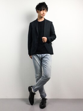 「417 EDIFICE（フォーワンセブンエディフィス）のアイテム（スウェット）」を使った、RENさん（メンズ・176cm）の冬コーディネート