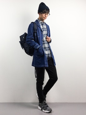 「grn（ジーアールエヌ）のアイテム（ジャケット/アウター）」を使った、RENさん（メンズ・176cm）の冬コーディネート