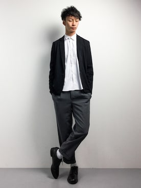 「jiggys shop（ジギーズショップ）のアイテム（テーラードジャケット）」を使った、RENさん（メンズ・176cm）の春コーディネート