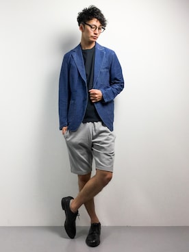 「SHIPS JET BLUE（シップスジェットブルー）のアイテム（テーラードジャケット）」を使った、RENさん（メンズ・176cm）の春コーディネート