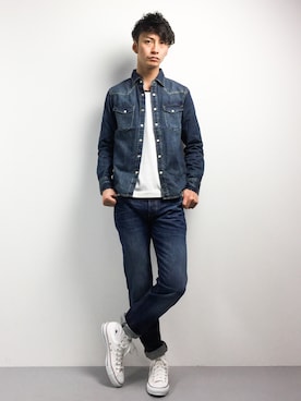 「BLISS POINT（ブリスポイント）のアイテム」を使った、RENさん（メンズ・176cm）の春コーディネート