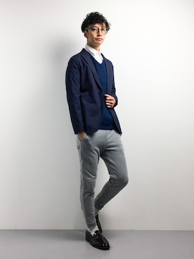 「HVC（エイチブイシー）のアイテム（トップス）」を使った、RENさん（メンズ・176cm）の春コーディネート