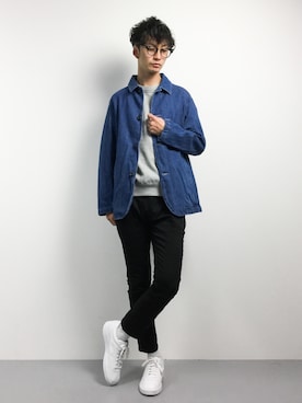 「jiggys shop（ジギーズショップ）のアイテム（チノパンツ）」を使った、RENさん（メンズ・176cm・20代）の春コーディネート