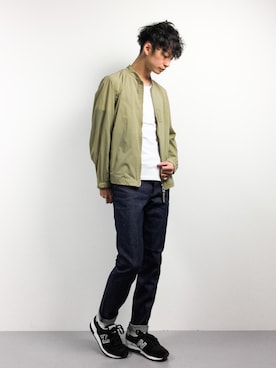 「417 EDIFICE（フォーワンセブンエディフィス）のアイテム（ミリタリージャケット）」を使った、RENさん（メンズ・176cm）の春コーディネート