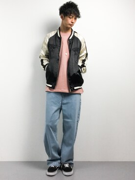 「unrelaxing（アンリラクシング）のアイテム（ジャケット/アウター）」を使った、RENさん（メンズ・176cm）の春コーディネート