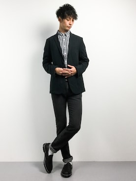 「BLISS POINT（ブリスポイント）のアイテム」を使った、RENさん（メンズ・176cm）の春コーディネート