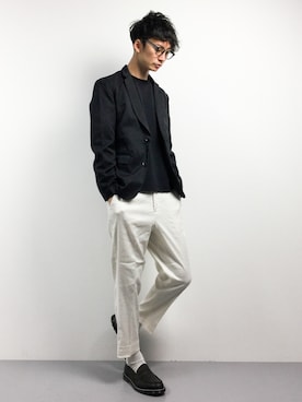 「BLISS POINT（ブリスポイント）のアイテム」を使った、RENさん（メンズ・176cm）の春コーディネート