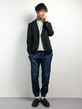 「BLISS POINT（ブリスポイント）のアイテム」を使った、RENさん（メンズ・176cm）の春コーディネート