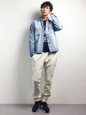 「SEVENDAYS=SUNDAY（セブンデイズサンデイ）のアイテム（シューズ）」を使った、RENさん（メンズ・176cm）の春コーディネート