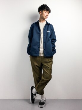 「BEN DAVIS NAVAL ORIGINAL（ベンデイビス ナバル オリジナル）のアイテム」を使った、RENさん（メンズ・176cm）の春コーディネート