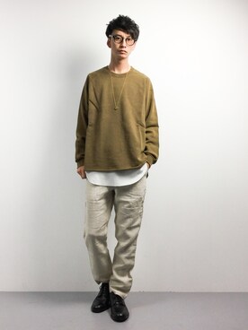 「Gramicci（グラミチ）のアイテム（スウェット）」を使った、RENさん（メンズ・176cm）の春コーディネート