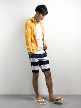 「SHIPS JET BLUE（シップスジェットブルー）のアイテム（Tシャツ/カットソー）」を使った、RENさん（メンズ・176cm）の春コーディネート