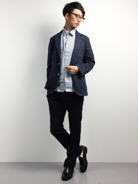 「MACKINTOSH PHILOSOPHY（ﾏｯｷﾝﾄｯｼｭ ﾌｨﾛｿﾌｨｰ）のアイテム」を使った、RENさん（メンズ・176cm）の春コーディネート