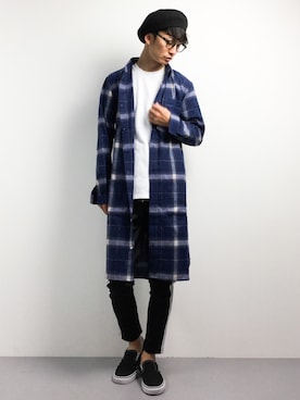 「HARE（ハレ）のアイテム（ハンチング/ベレー帽）」を使った、RENさん（メンズ・176cm）の春コーディネート