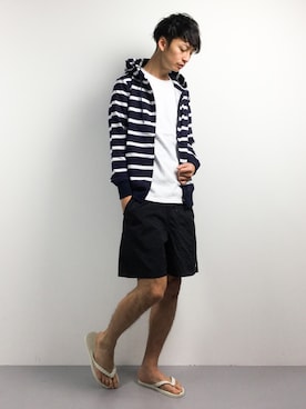 「jiggys shop（ジギーズショップ）のアイテム（トップス）」を使った、RENさん（メンズ・176cm・20代）の春コーディネート