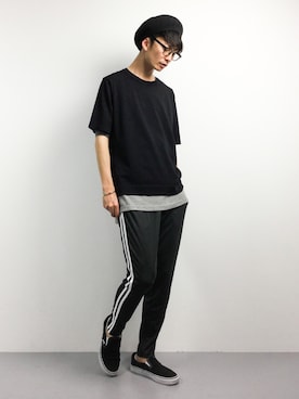 「HARE（ハレ）のアイテム（ハンチング/ベレー帽）」を使った、RENさん（メンズ・176cm）の春コーディネート