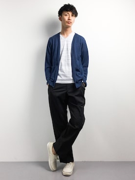 「SHIPS JET BLUE（シップスジェットブルー）のアイテム（Tシャツ/カットソー）」を使った、RENさん（メンズ・176cm）の春コーディネート