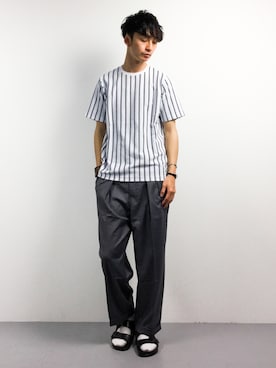 「MACKINTOSH PHILOSOPHY（ﾏｯｷﾝﾄｯｼｭ ﾌｨﾛｿﾌｨｰ）のアイテム」を使った、RENさん（メンズ・176cm）の春コーディネート