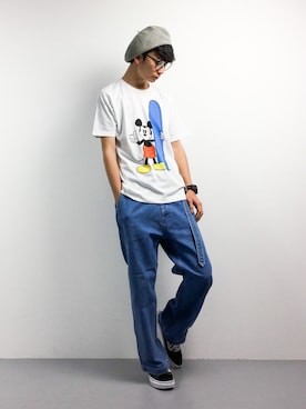 「BEAMS（ビームス）のアイテム（ハンチング/ベレー帽）」を使った、RENさん（メンズ・176cm）の春コーディネート