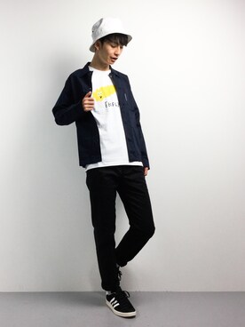「Design Tshirts Store graniph（デザイン　ティーシャツ　ストア　グラニフ）のアイテム」を使った、RENさん（メンズ・176cm）の春コーディネート