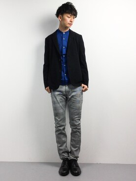「AKM（エイケイエム）のアイテム（ジャケット/アウター）」を使った、RENさん（メンズ・176cm）の春コーディネート