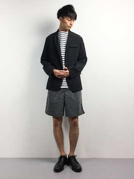 「BAYFLOW（ベイフロー）のアイテム（テーラードジャケット）」を使った、RENさん（メンズ・176cm）の春コーディネート