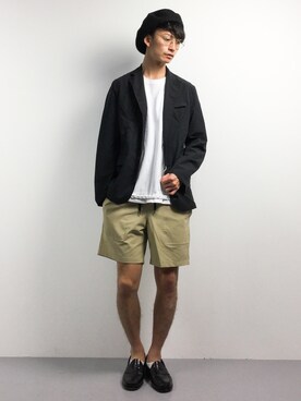 「BAYFLOW（ベイフロー）のアイテム（テーラードジャケット）」を使った、RENさん（メンズ・176cm）の春コーディネート