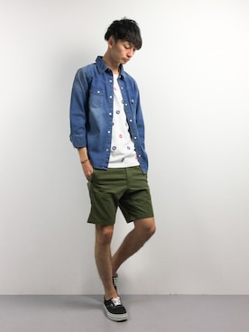 「SHIPS JET BLUE（シップスジェットブルー）のアイテム（Tシャツ/カットソー）」を使った、RENさん（メンズ・176cm）の春コーディネート