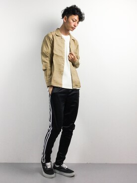 「REPIDO（リピード）のアイテム」を使った、RENさん（メンズ・176cm）の春コーディネート