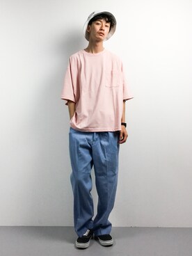 「REPIDO（リピード）のアイテム」を使った、RENさん（メンズ・176cm）の春コーディネート