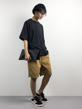 「sneakers」｜「アイテム（ハンチング/ベレー帽）」を使った、RENさん（メンズ・176cm）の春コーディネート