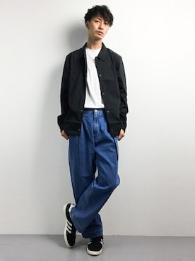 「sneakers」｜「アイテム（ブルゾン）」を使った、RENさん（メンズ・176cm）の春コーディネート