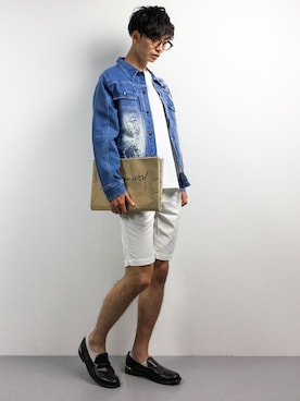 「417 EDIFICE（フォーワンセブンエディフィス）のアイテム（デニムジャケット）」を使った、RENさん（メンズ・176cm）の春コーディネート