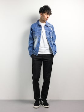「417 EDIFICE（フォーワンセブンエディフィス）のアイテム（デニムジャケット）」を使った、RENさん（メンズ・176cm）の春コーディネート