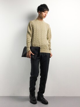 「WILLIAM LOCKIE（ウィリアムロッキー）のアイテム」を使った、RENさん（メンズ・176cm）の春コーディネート