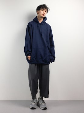 「unrelaxing（アンリラクシング）のアイテム」を使った、RENさん（メンズ・176cm）の春コーディネート