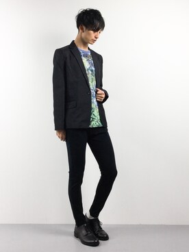 「THE CASUAL（カジュアル）のアイテム（テーラードジャケット）」を使った、RENさん（メンズ・176cm）の春コーディネート