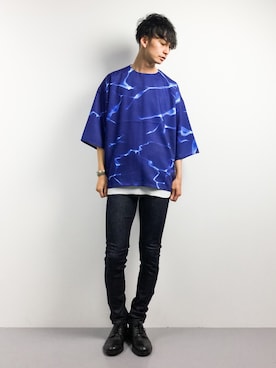 「ikka（イッカ）のTCワッフルレイヤードタンクトップ（タンクトップ）」を使った、RENさん（メンズ・176cm）の夏コーディネート