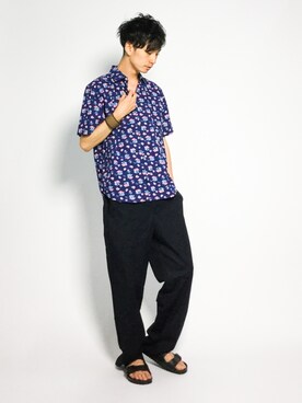「URBAN RESEARCH DOORS MENS（アーバンリサーチ ドアーズ メンズ）のDOORS Wide Easy Trouser（その他パンツ）」を使った、RENさん（メンズ・176cm）の夏コーディネート