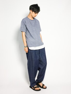 「JUNRED（ジュンレッド）のアイテム（タンクトップ）」を使った、RENさん（メンズ・176cm）の夏コーディネート