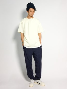 「JUNRED（ジュンレッド）のアイテム（タンクトップ）」を使った、RENさん（メンズ・176cm）の夏コーディネート