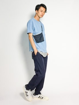 「JUNRED（ジュンレッド）のアイテム（タンクトップ）」を使った、RENさん（メンズ・176cm）の夏コーディネート