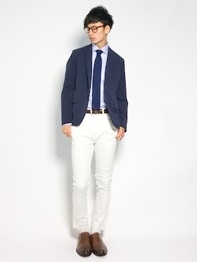 「GUIONNET（ギオネ）のアイテム」を使った、RENさん（メンズ・176cm）の夏コーディネート