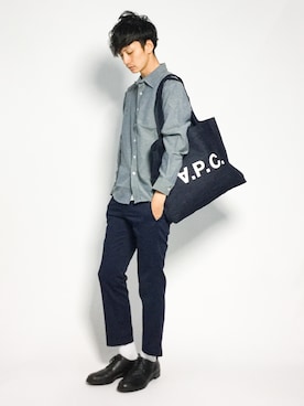 「A.P.C.（アーペーセー）のアイテム（バッグ）」を使った、RENさん（メンズ・176cm）の秋コーディネート